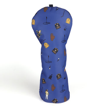 Blue Fabric Man Driver Head Cover